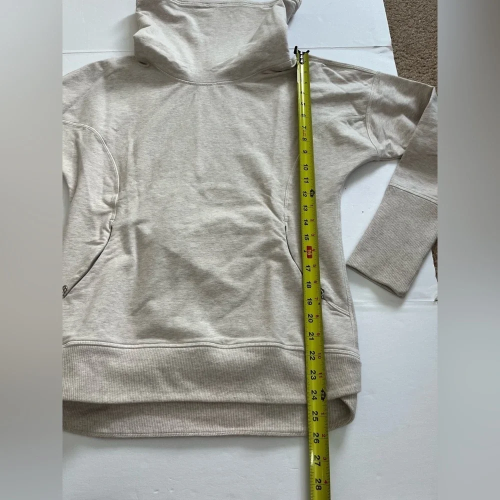Lululemon Run Rest Day Pullover Size 6 Beige Cowl Neck